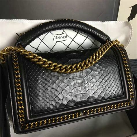 chanel boy snake leather|chanel bag for sale.